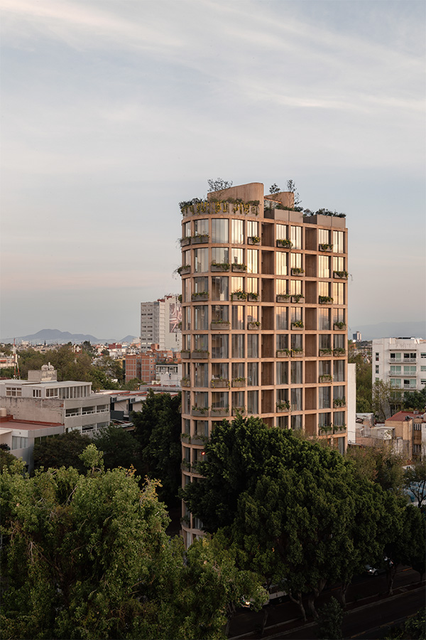 Fachada del desarrollo ONTO Tonalá, proyecto residencial con diseño arquitectónico moderno desarrollado por SEDE Desarrollos.