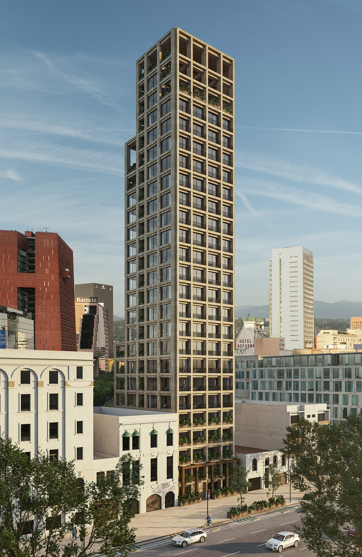 ONTO Reforma Colón, proyecto inmobiliario de arquitectura contemporánea ubicado en la zona Reforma de la Ciudad de México.